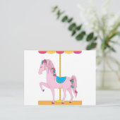 Carousel Horse Postkarte (Stehend Vorderseite)