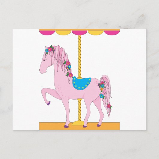 Carousel Horse Postkarte (Vorderseite)