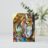 Carousel Horse Postkarte (Stehend Vorderseite)