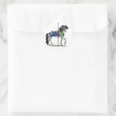 Carousel Horse Runder Aufkleber (Tasche)