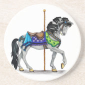Carousel Horse Sandstein Untersetzer (Vorne)