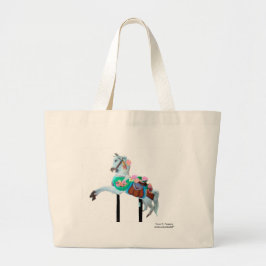 "CAROUSEL HORSE TOTE BAG GEFÄHRDET VERLASSEN" JUMBO STOFFBEUTEL