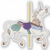 Carousel Horse Unicorn Aufkleber (Vorderseite)