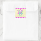 Carousel Horse Vielen Dank Quadratischer Aufkleber (Tasche)