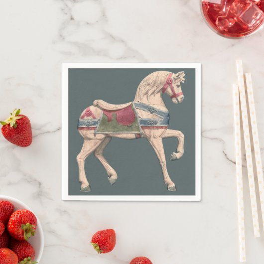 Carousel Horse von Henry Murphy Serviette (Beispiel)