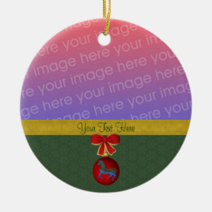 Carousel Horse Weihnachtsfest Foto Keramikornament