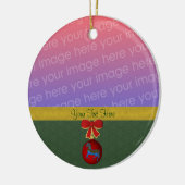 Carousel Horse Weihnachtsfest Foto Keramikornament (Links)