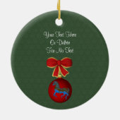 Carousel Horse Weihnachtsfest Foto Keramikornament (Hinten)