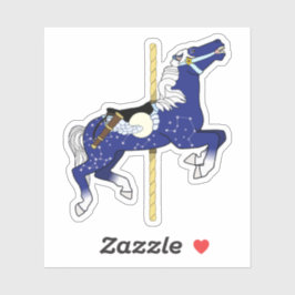Carousel Horse with night time sky design Aufkleber
