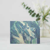 Carousel Horses Flashback to Summer Days Postkarte (Stehend Vorderseite)