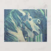 Carousel Horses Flashback to Summer Days Postkarte (Vorderseite)