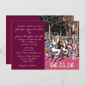 Carousel Horses Love Carnival Wedding Invitations Einladung (Vorne/Hinten)