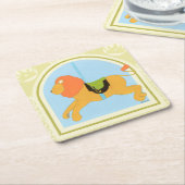 Carousel Lion von June Erica Vess Rechteckiger Pappuntersetzer (angewinkelt)