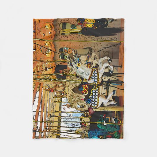 Carousel Magic - Merry-go-Round Fleecedecke (Vorderseite)