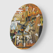 Carousel Magic - Merry-go-Round Große Wanduhr (Winkel)