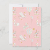 Carousel Merry-go-round Baby-Dusche Einladung (Rückseite)