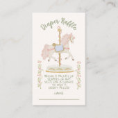Carousel Merry-go-round Diaper Raffle Begleitkarte (Vorderseite)