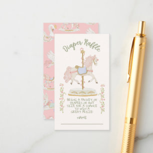 Carousel Merry-go-round Diaper Raffle Begleitkarte