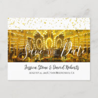 Carousel Merry-Go-Round Gold Confetti Wedding