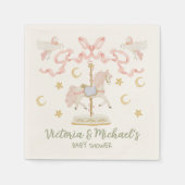 Carousel Merry-go-round-Party Serviette (Vorderseite)
