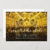 Carousel Merry Go Round String Light Save the Date (Vorne/Hinten)