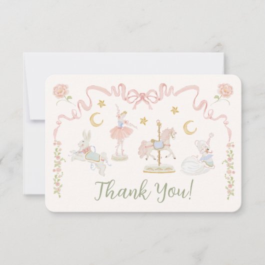 Carousel Merry-go-round Vielen Dank Hinweis (Vorderseite)