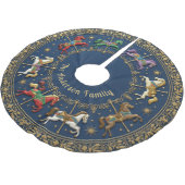 Carousel of Christmas Dreams Polyester Weihnachtsbaumdecke (Schrägansicht)