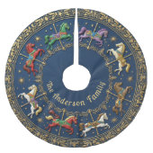 Carousel of Christmas Dreams Polyester Weihnachtsbaumdecke (Vorderseite)