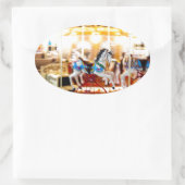 Carousel Ovaler Aufkleber (Tasche)