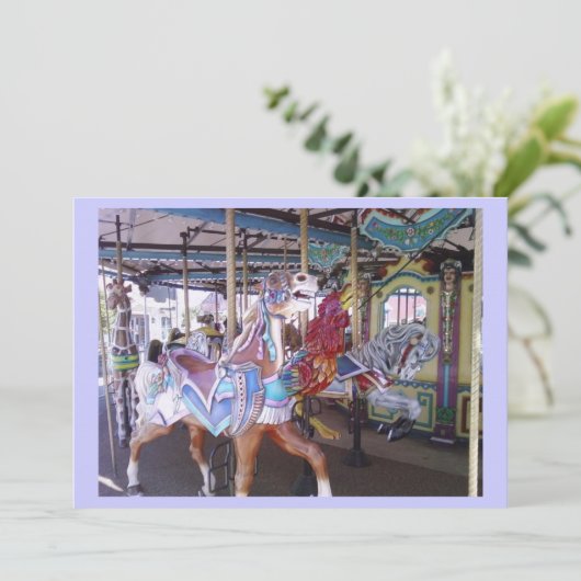 CAROUSEL-PARTY EINLADUNG (Stehend Vorderseite)