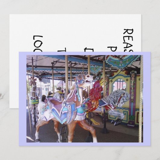 CAROUSEL-PARTY EINLADUNG (Vorne/Hinten)