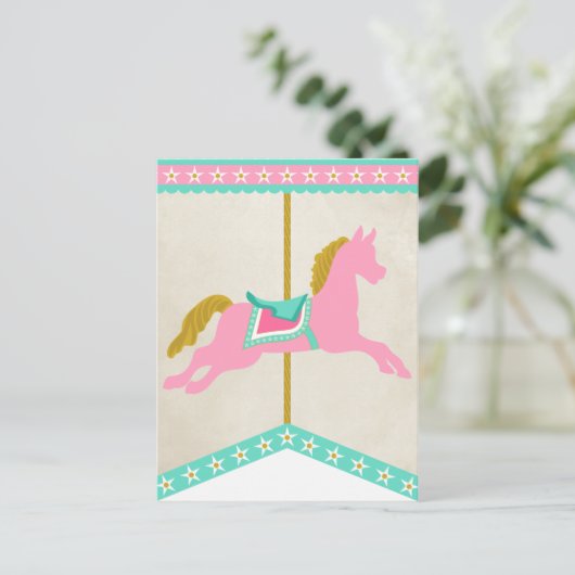 Carousel Pennant Banner Spacer Postkarte (Stehend Vorderseite)