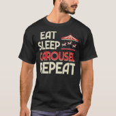 Carousel Pferd Tornado Karneval Reiten Vergnügungs T-Shirt (Vorderseite)