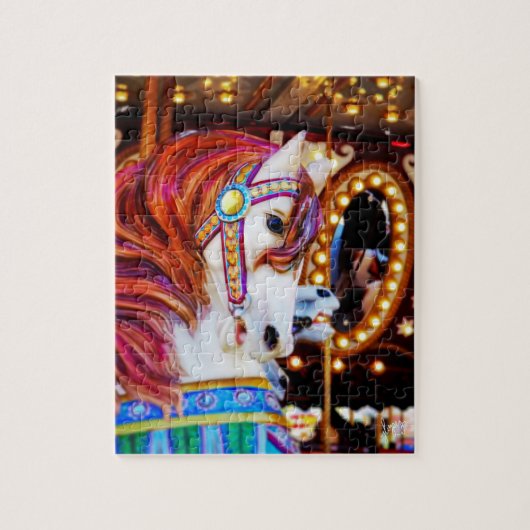 Carousel Pferde Kunst Puzzle (Vertikal)