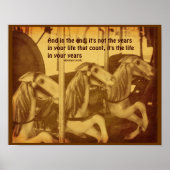 Carousel Pferde Lebenseinstellung Zitat Poster (Vorne)