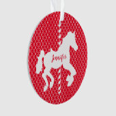 Carousel Pferdemuster Ihre Farben Ornament (Vorderseite)