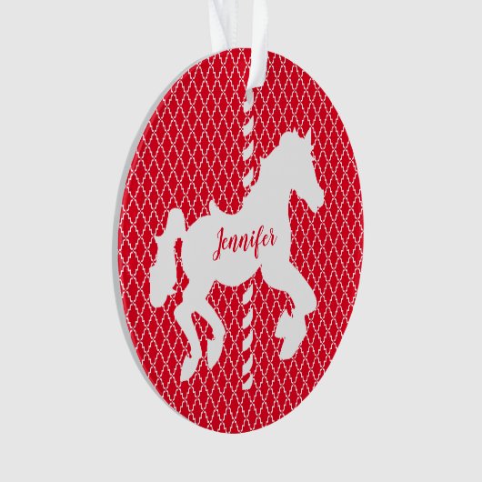 Carousel Pferdemuster Ihre Farben Ornament (Vorderseite)