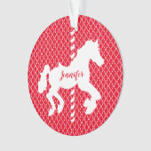 Carousel Pferdemuster Ihre Farben Ornament (Vorderseite)