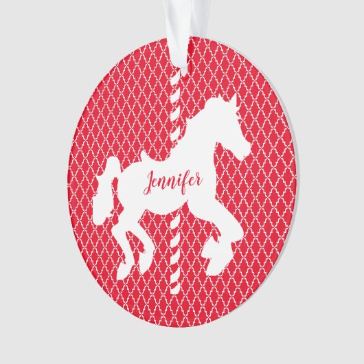 Carousel Pferdemuster Ihre Farben Ornament (Vorderseite)