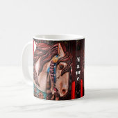 Carousel Pferdestift Personalisierte Kunst Kaffeetasse (Vorderseite Links)