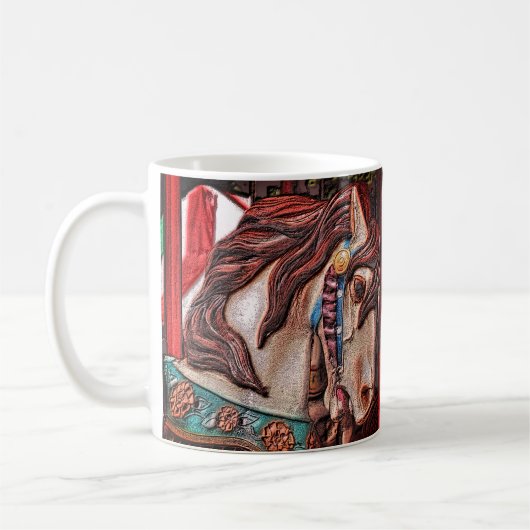 Carousel Pferdestift Personalisierte Kunst Kaffeetasse (Links)