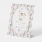 Carousel Pink Karten und Geschenke Unterschrift Sockelschild (Vorderseite)