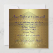 Carousel Ponies Girls 5. Geburtstagsparty Einladung (Rückseite)