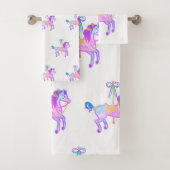 Carousel Pony Bath Towel Set (Insitu)