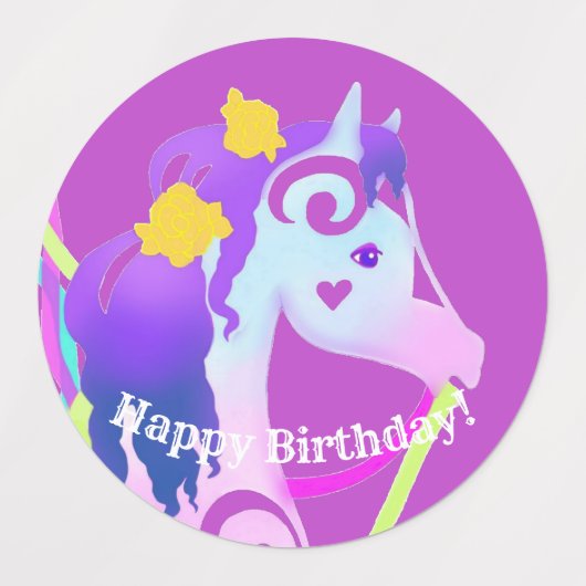 Carousel Pony Etiketten (Design 2)