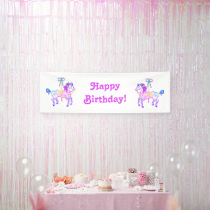 Carousel Pony Geburtstagsbanner Banner