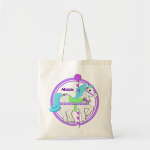 Carousel Pony Lila mit Rose Tragetasche