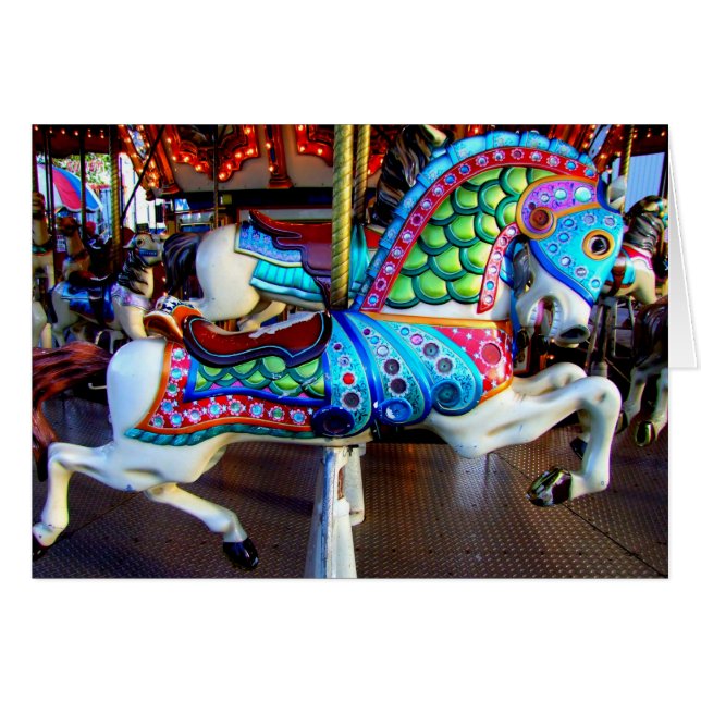 Carousel Pony mit Maske (Vorderseite (Horizontal))