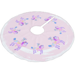 Carousel Pony-Rock Polyester Weihnachtsbaumdecke