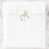 Carousel Pony Runder Aufkleber (Tasche)